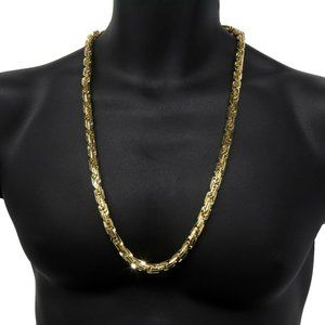 14k Gold 10mm 30" Maze Chain